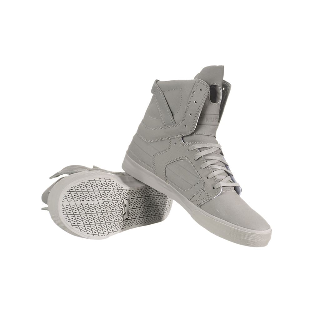 Baskets Montantes Supra SkyTop II Grise Grey Gunny Homme | SZT-43924688